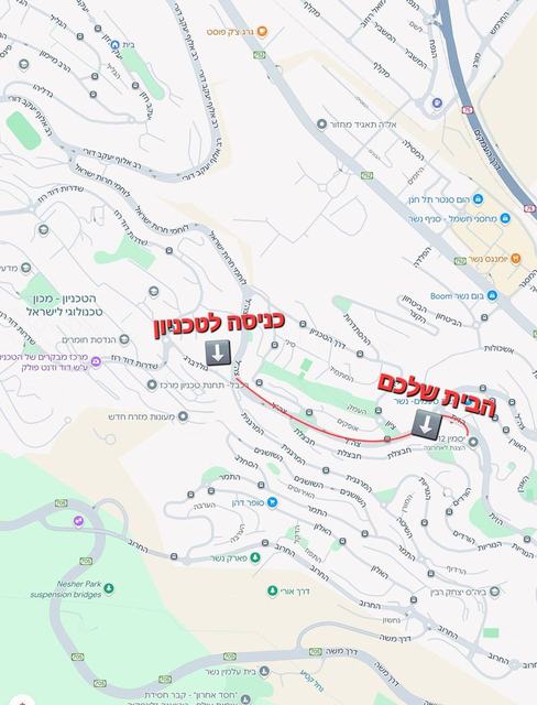 המיקום: דקות מהכניסה לטכניון – דירת 4 חדרים ברחוב היסמין, רמות יצחק, נשר