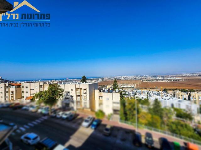 הנוף למפרץ ולים – דירת 4 חדרים ברחוב היסמין, רמות יצחק, נשר